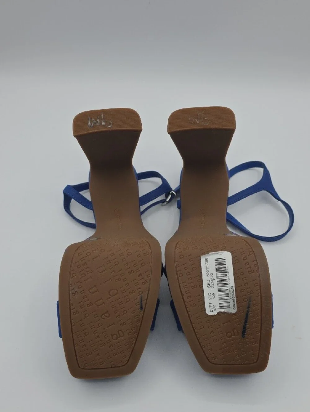 Gianni Bini Royal Blue Strappy Block Platform Heel Sandal